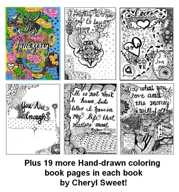 Life Is Amazing Adult Coloring Book - Image 2