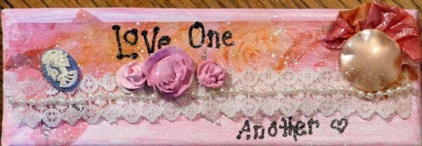 Love One Another Hand Pained Original w/ popup art