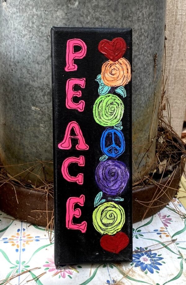 Peace (3x9) Hand Painted Original