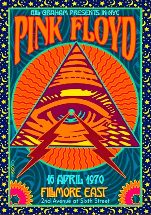 Pink Floyd 1970 Concert Poster 13"x19"